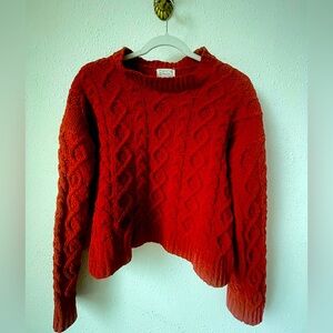 Comfy Red Knit Sweater